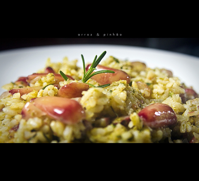 Arroz + pinhão