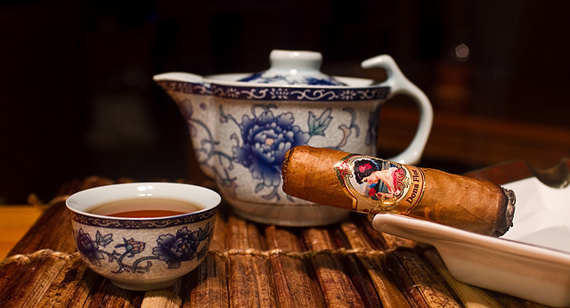 The marriage between tea and cigar by Claudio Brisighello, on Flickr